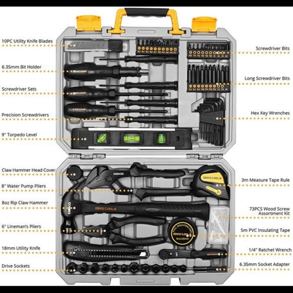Father's Day 150 Piece Tool Set, General Household Hand Tool Kit - Picture 4 of 7